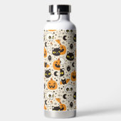 かわいいレトロハロウィーンパターン ウォーターボトル (右面)