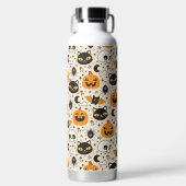 かわいいレトロハロウィーンパターン ウォーターボトル (正面)