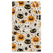 かわいいレトロハロウィーンパターン スモールペーパーバッグ (裏面)