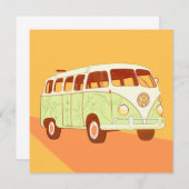 かわいいレトロバスカード、レトロバンカード、ヴィンテージバス (正面/裏面)