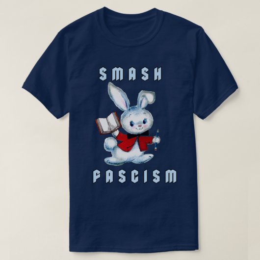 かわいいレトロバニー – スマッシュファシズム Tシャツ (デザイン正面)