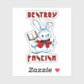 かわいいレトロバニー – ファシズムを破壊 シール (シート)