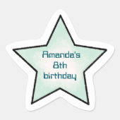 かわいいレトロパステルスター子供の誕生日スターシール 星シール (正面)