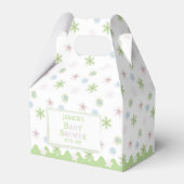 かわいいレトロパステルフローラベビーシャワー フェイバーボックス (正面サイド)