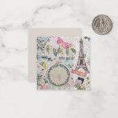かわいいレトロパリ ノートカード (正面/裏面インサイチュ)