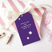 かわいいレトロパープルアーケードゲーム子供の誕生日 ギフトタグ