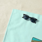 かわいいレトロビーチライフ ビーチタオル (インサイチュ)