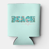 かわいいレトロビーチライフ 缶クーラー (正面)