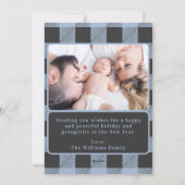 かわいいレトロピンククリスマスツリーホリデーグリーティング シーズンカード (裏面)