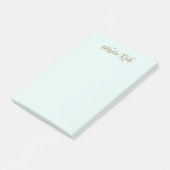 かわいいレトロフォントと星 パステルブルー ポストイット (アングル)