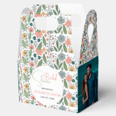 かわいいレトロフラワーのブライダルシャワー フェイバーボックス (オープン)