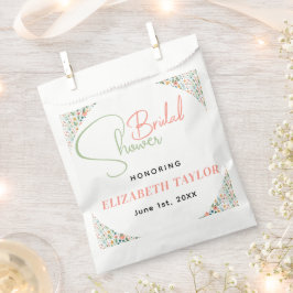 かわいいレトロフラワーの花嫁のシャワーバッグ フェイバーバッグ