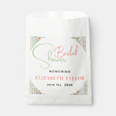 かわいいレトロフラワーの花嫁のシャワーバッグ フェイバーバッグ (正面)