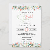 かわいいレトロフラワーブライダルシャワー 招待状 (正面)