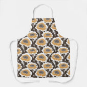 かわいいレトロフローラウィメンズ エプロン (正面)