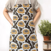 かわいいレトロフローラウィメンズ エプロン