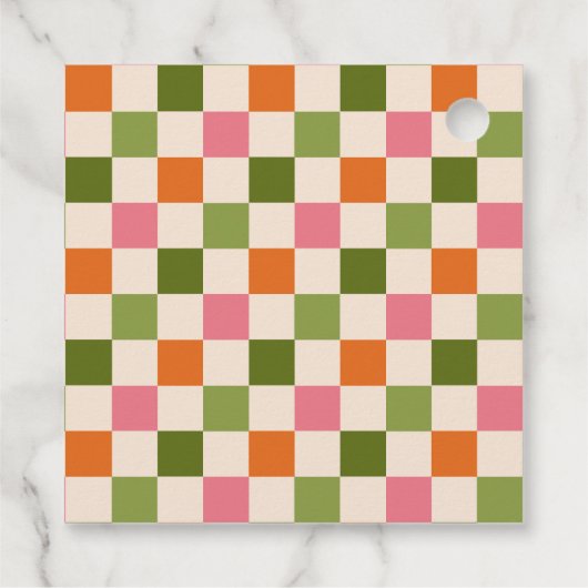 かわいいレトロフローラキャットガールズバースデーパーティーのお願い フェイバータグ (裏面)