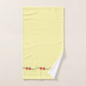 かわいいレトロフローラライトマスタード背景おばあちゃん バスタオルセット (ハンドタオル)