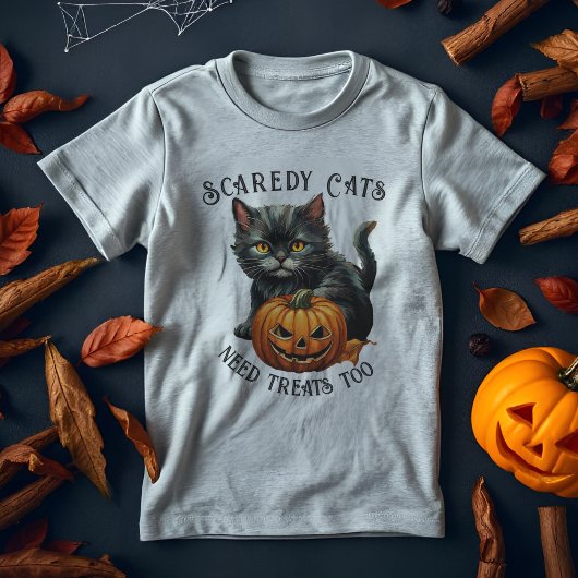 かわいいレトロブラック子猫 ハロウィーンの怯える猫
