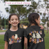 かわいいレトロプリントハロウィン不気味幽霊Tシャツ Tシャツ