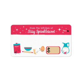 かわいいレトロベーキングベーカリー価格ラベルシール ラベル