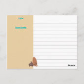 かわいいレトロベーキング成分レシピカード ポストカード (裏面)