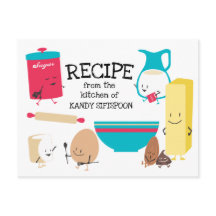 かわいいレトロベーキング成分レシピカード