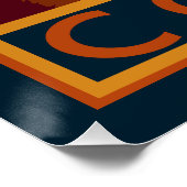 かわいいレトロペンブロークウェルシュコーギー ポスター (コーナー)