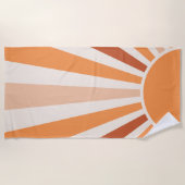 かわいいレトロボホサンシャイン ビーチタオル (正面)