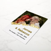 かわいいレトロボホミニマル予測できなリストフォイル招待状 箔招待状 (回転した状態)