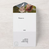 かわいいレトロボホミニマル予測できな文字&写真 オールインワン招待状 (外側)