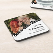 かわいいレトロボホミニマル予測できな文字&写真 コースター (左側)