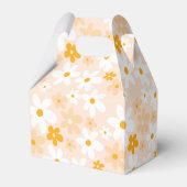 かわいいレトロボホーグルーヴィーデイジー誕生日パーティー フェイバーボックス (裏面サイド)