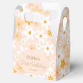 かわいいレトロボホーグルーヴィーデイジー誕生日パーティー フェイバーボックス (オープン)