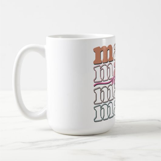 かわいいレトロママ コーヒーマグカップ (左)