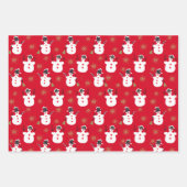 かわいいレトロミッドセンチュリー霜の降りた金ゴールド赤 ラッピングペーパーシート (正面2)