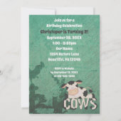 かわいいレトロムー!ルックファーズツーカウファーム誕生日 招待状 (裏面)