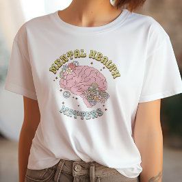 かわいいレトロメンタルヘルス問題 Tシャツ