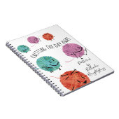 かわいいレトロヤーンの編み物針パターンノート ノートブック (右側)