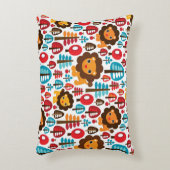 かわいいレトロライオンキッズイラストレーション アクセントクッション (正面(垂直))