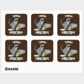 かわいいレトロラクーン – ゴミ箱ファシズム スクエアシール (シート)