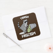 かわいいレトロラクーン – ゴミ箱ファシズム スクエアシール (封筒)