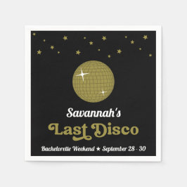 かわいいレトロラストディスコ花嫁ブライズメイドパーティー スタンダードカクテルナプキン