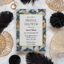 かわいいレトロリリーフローラブライダルシャワー招待 招待状