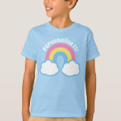 かわいいレトロレインボーTシャツ Tシャツ (正面)