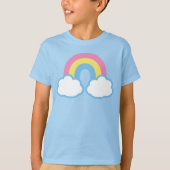 かわいいレトロレインボーTシャツ Tシャツ (正面)