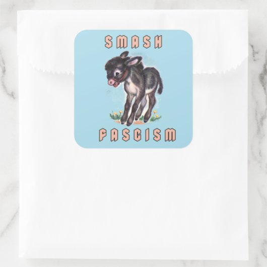 かわいいレトロロバ – スマッシュファシズム スクエアシール (バッグ)