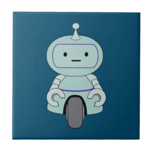 かわいいレトロロボットイラストレーション タイル