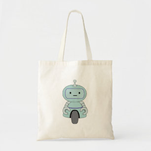 かわいいレトロロボットイラストレーション トートバッグ