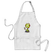 かわいいレトロロボット漫画おもしろいAIテックデジタルアート スタンダードエプロン (正面)